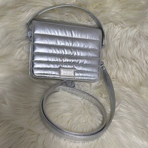 Dagne Dover Metallic Silver Crossbody Bag